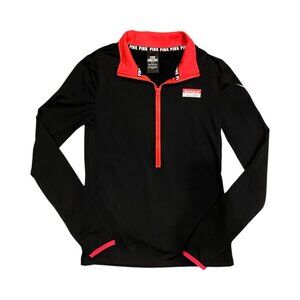 Victoria's Secret Pink Ultimate Half Zip Pullover Jacket, Small, Black/Pink, EUC